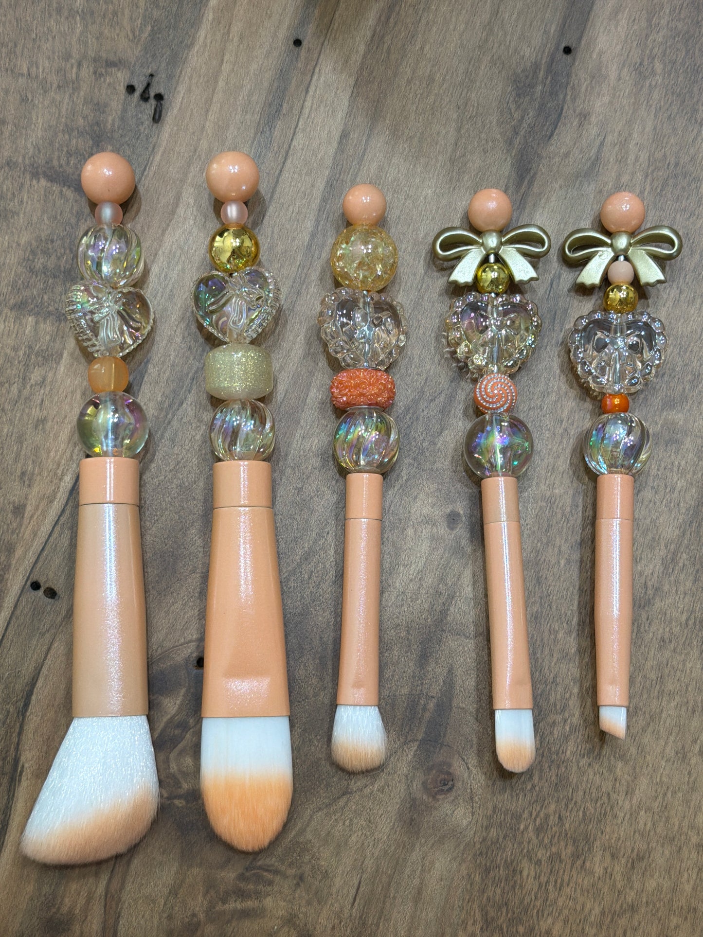 5 piece makeup beaded brush set