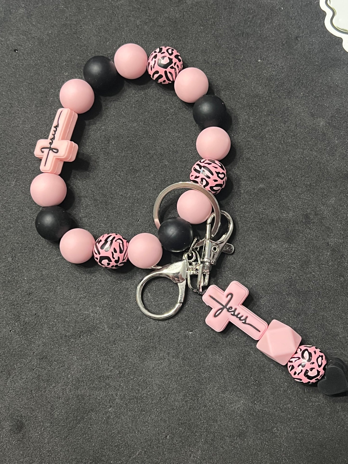 Breaded Bracelet and Keychain combo