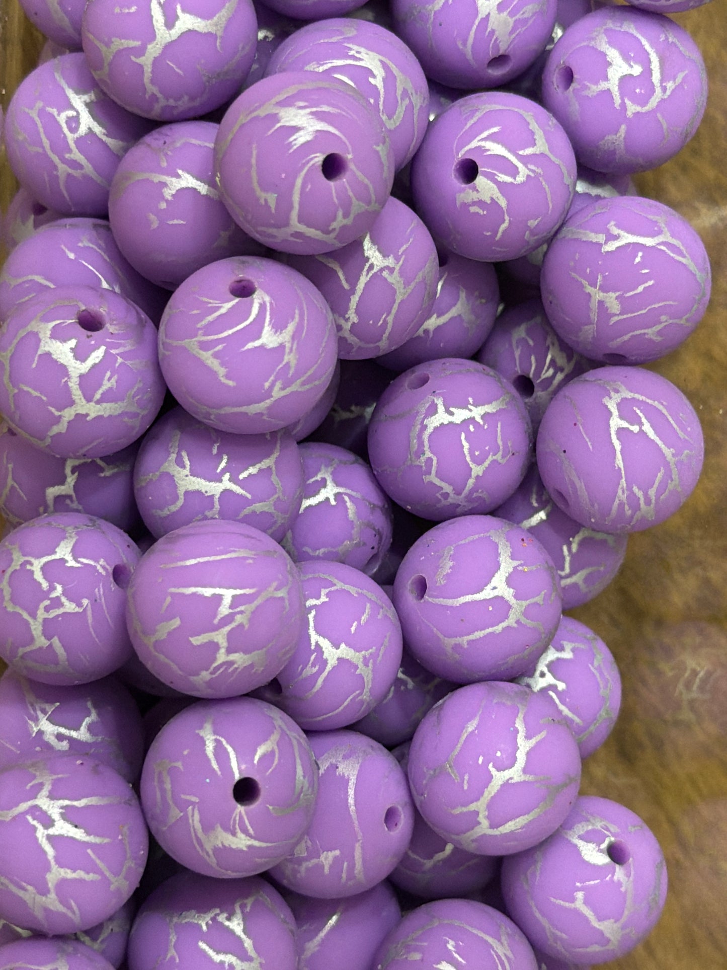 Crackle Silicone 15mm - 30 pieces