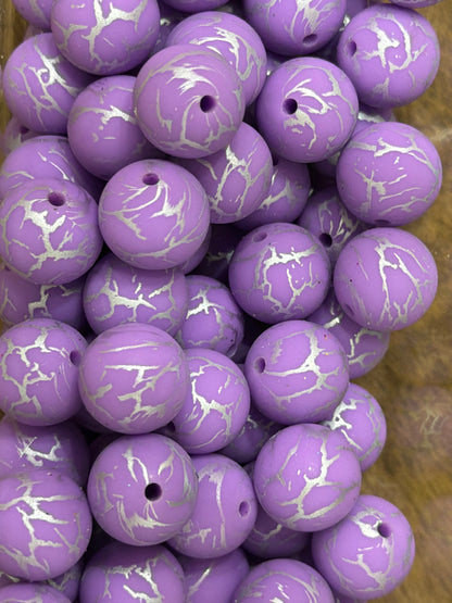 Crackle Silicone 15mm - 30 pieces