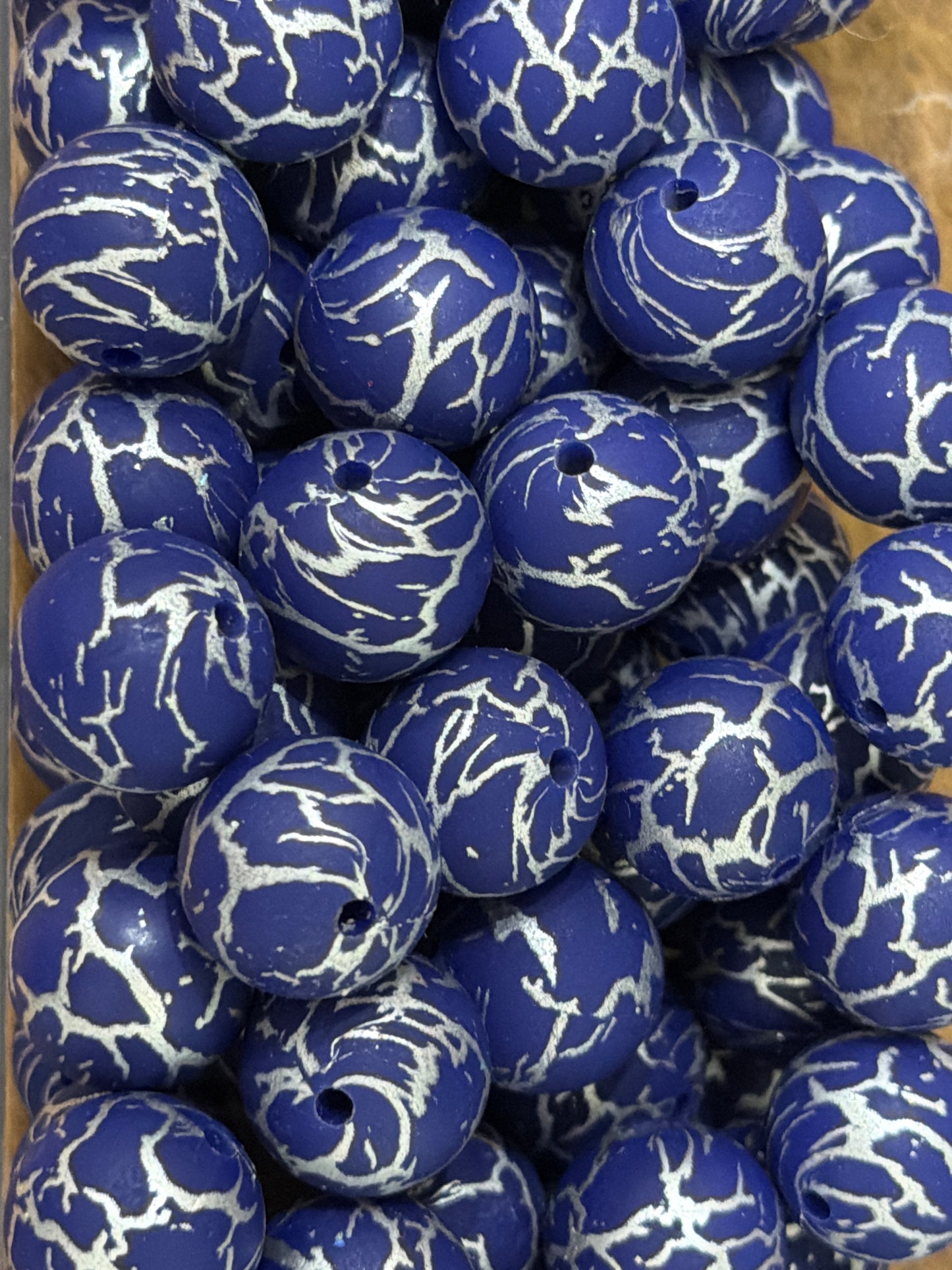 Crackle Silicone 15mm - 30 pieces