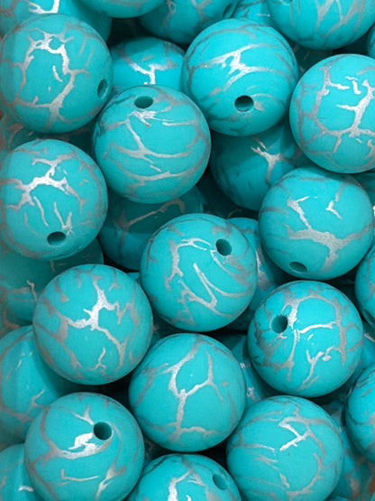 Crackle Silicone 15mm - 30 pieces