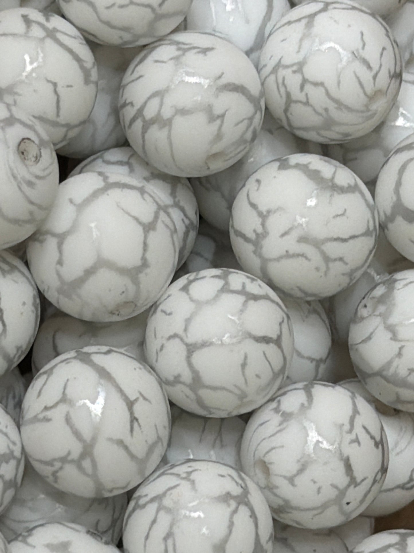 Crackle Silicone 15mm - 30 pieces