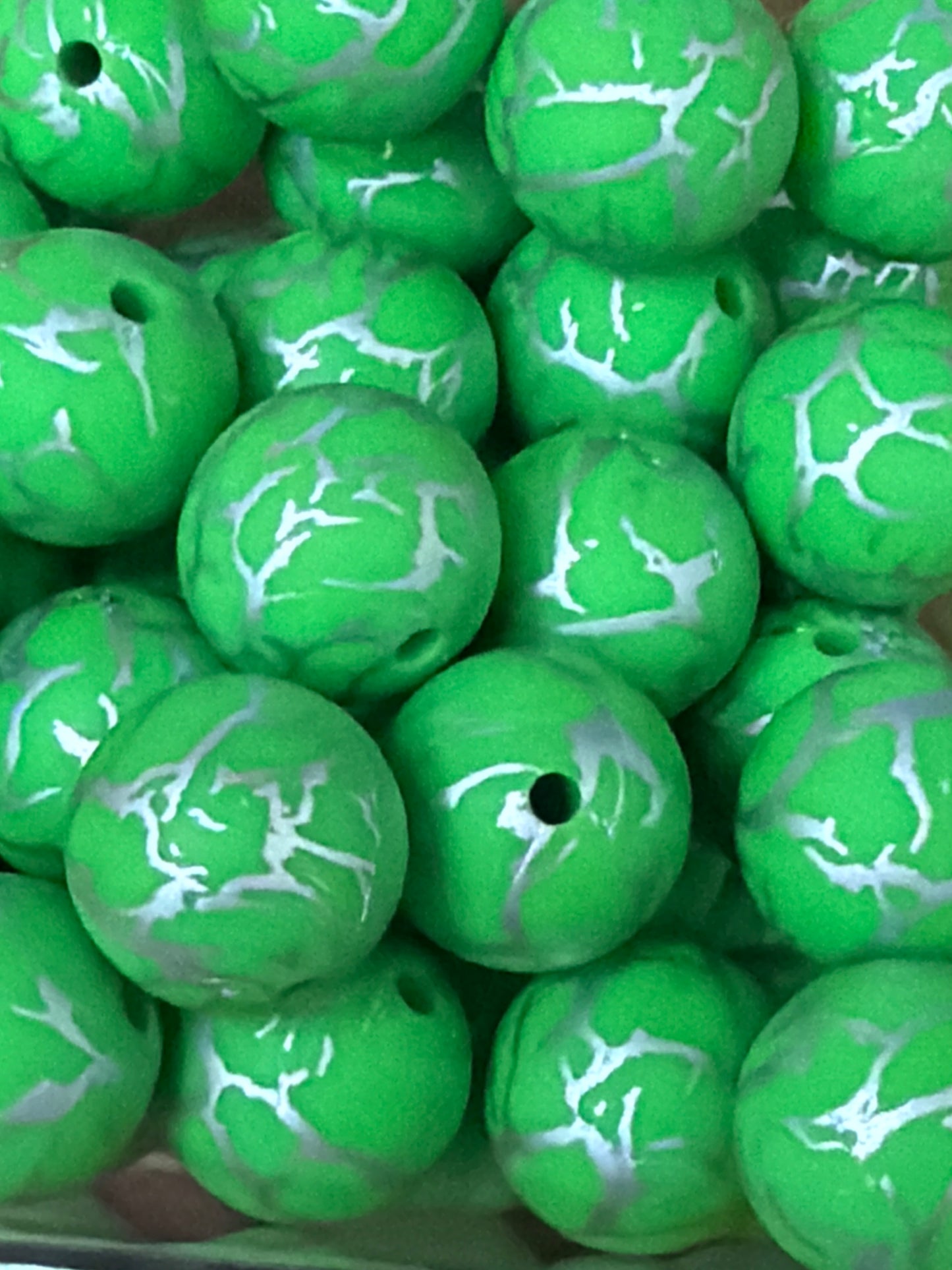 Crackle Silicone 15mm - 30 pieces