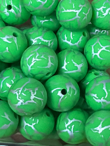 Crackle Silicone 15mm - 30 pieces
