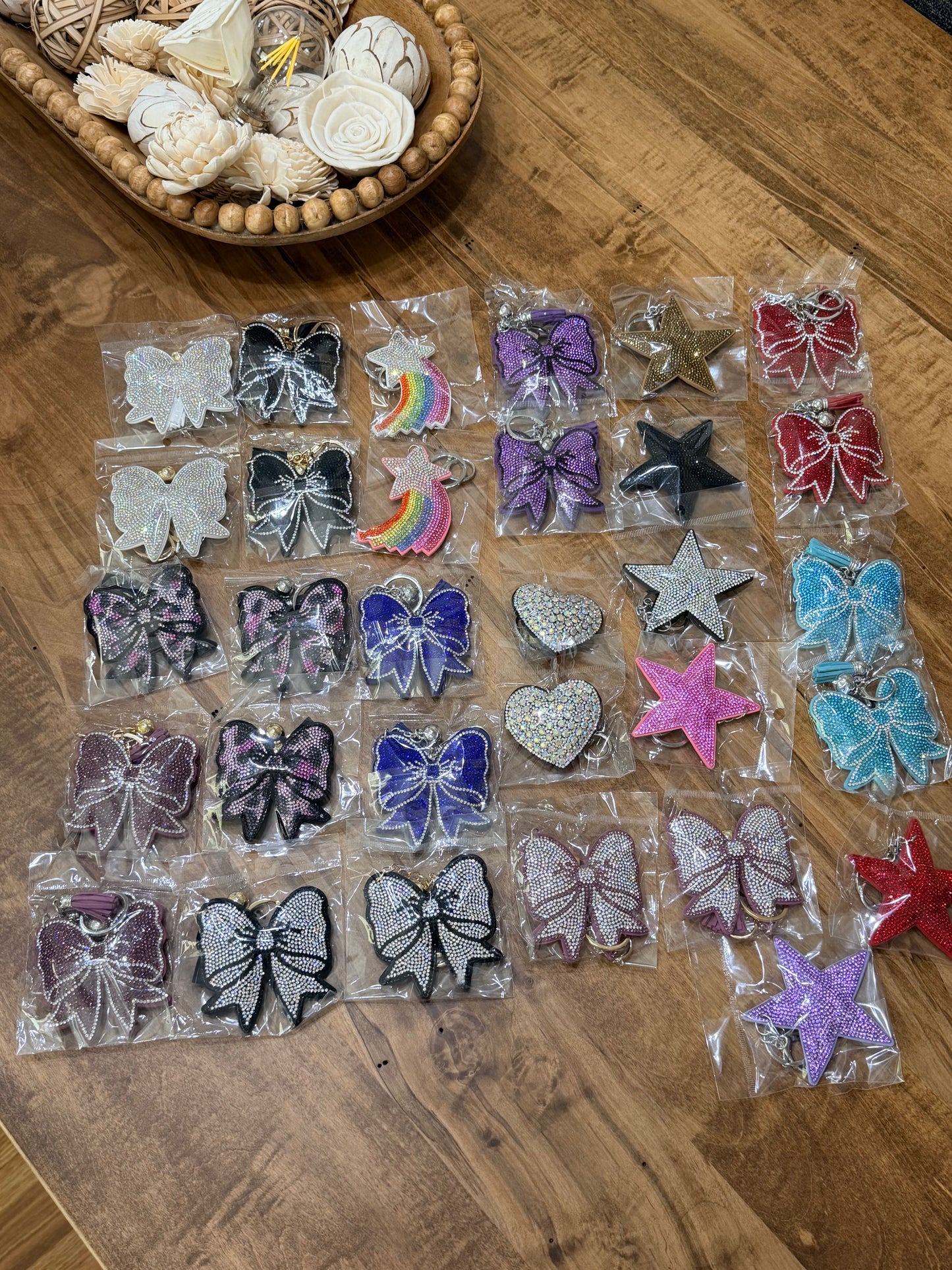 Soft Rhinestone Keychains