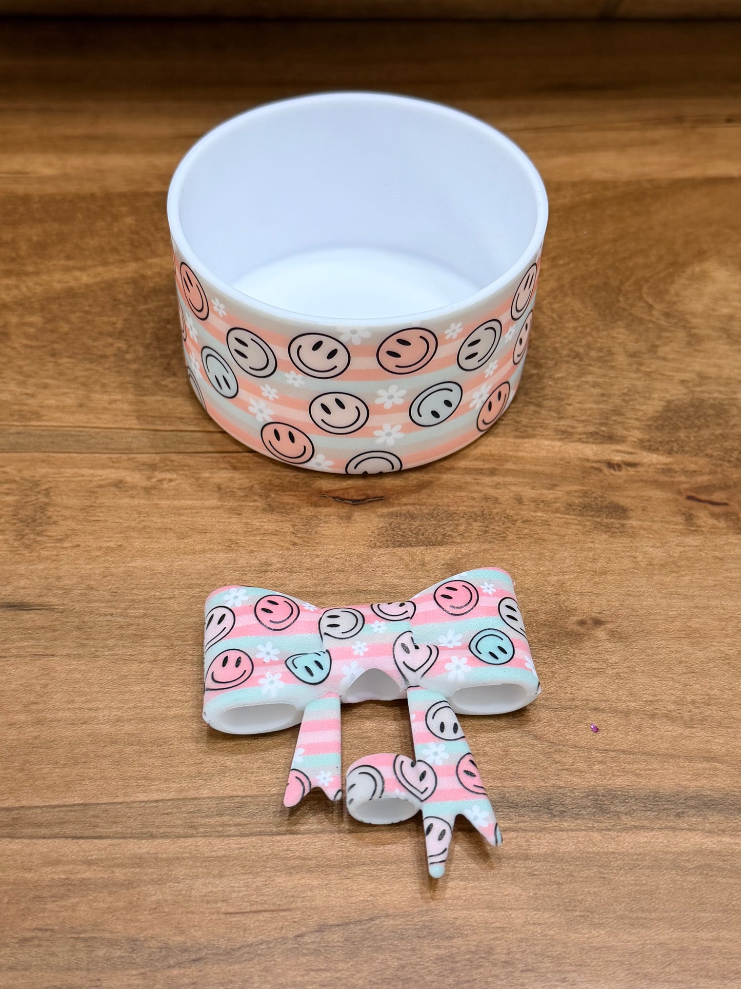 Cup boots and matching straw toppers
