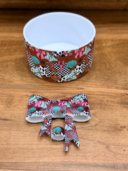 Cup boots and matching straw toppers