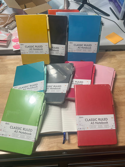 A5 Notebook with matching pen
