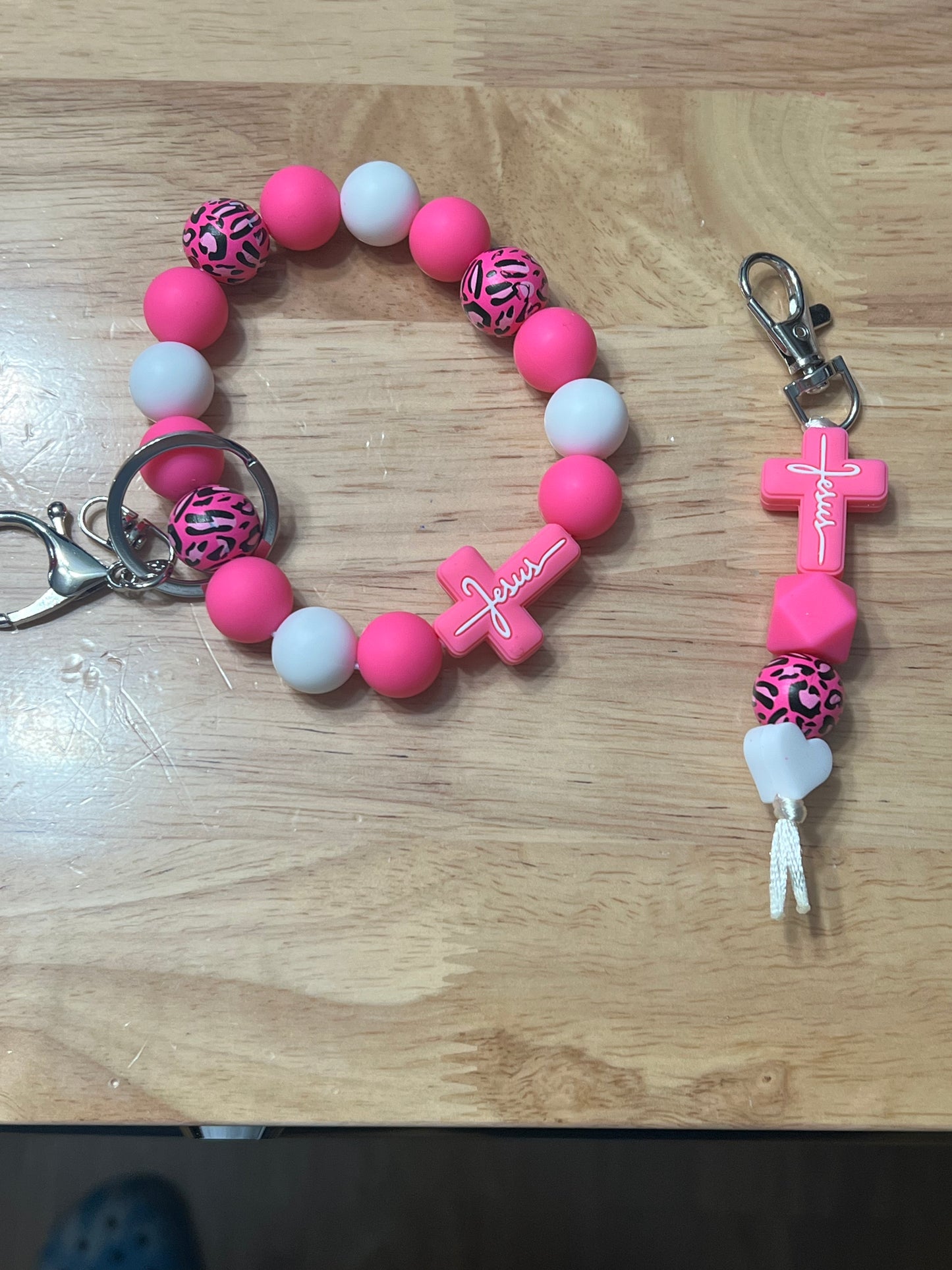 Breaded Bracelet and Keychain combo