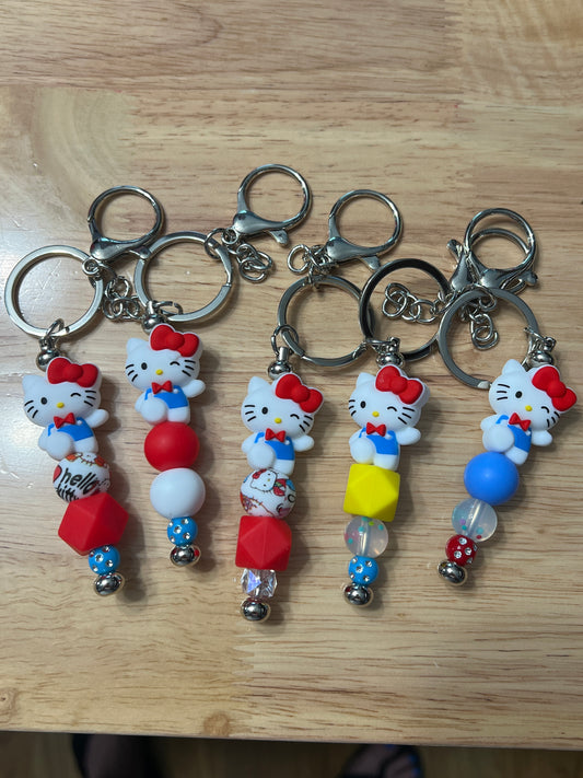 Hello Kitty beaded keychains